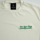 A.H.B. OVERSIZED EMBROIDERY OFF WHITE "LATE NIGHT DAYS" T-SHIRT