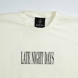 A.H.B. REGULAR OFF WHITE "LATE NIGHT DAYS" T-SHIRT
