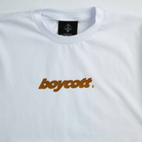 A.H.B. REGULAR WHT "BOYCOTT" T-SHIRT