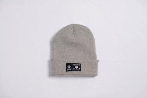 A.H.B (10 YEARS ANNIVERSARY) GREY PATCH BEANIE