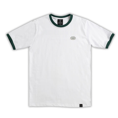 A.H.B. WHT/GREEN "AHB WORLDWIDE" T-SHIRT COD:003-502-001