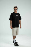 A.H.B. OVERSIZED BLK "SS OVAL LOGO" T-SHIRT