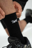 A.H.B. EMBROIDERY BLK "BOYCOTT TAG " SOCKS