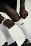 A.H.B. EMBROIDERY WHITE "BOYCOTT TAG " SOCKS