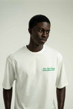 A.H.B. OVERSIZED EMBROIDERY OFF WHITE "LATE NIGHT DAYS" T-SHIRT