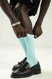 A.H.B. EMBROIDERY BABY BLUE "LOGO " SOCKS