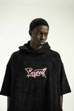 A.H.B. EMBROIDERY BABY PINK "BOYCOTT TAG" PONCHO