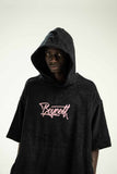 A.H.B. EMBROIDERY BABY PINK "BOYCOTT TAG" PONCHO