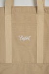 A.H.B. BEIGE CANVAS "BOYCOTT TAG" EXTRA LARGE TOTE BAG