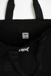 A.H.B. BLACK CANVAS "BOYCOTT TAG" EXTRA LARGE TOTE BAG