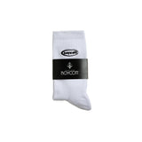 A.H.B. WHITE EMBROIEDERED "OVAL LOGO" SOCKS