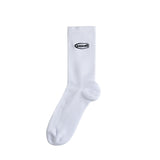 A.H.B. WHITE EMBROIEDERED "OVAL LOGO" SOCKS