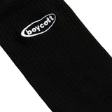 A.H.B. BLACK "OVAL LOGO" SOCKS