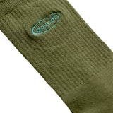 A.H.B. OLIVE EMBROIEDERED "OVAL LOGO" SOCKS