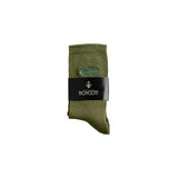 A.H.B. OLIVE EMBROIEDERED "OVAL LOGO" SOCKS