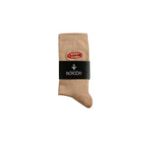 A.H.B. LIGHT BROWN EMBROIEDERED "OVAL LOGO" SOCKS