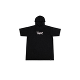 A.H.B. EMBROIDERY BLK "BOYCOTT TAG" PONCHO