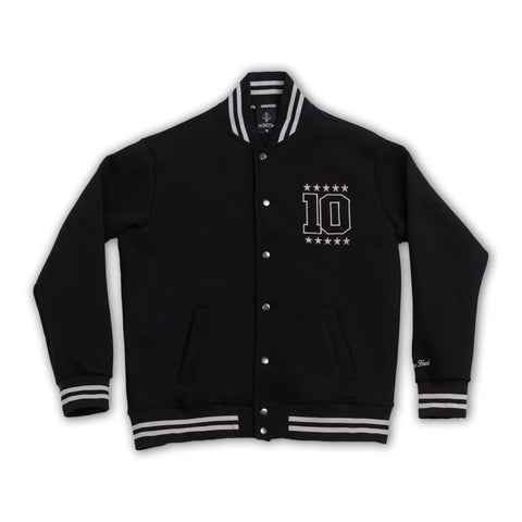 A.H.B. BLACK EMBROIDERY "10 YEARS ANNIVERSARY" COLLEGE JACKET COD:006-463-003