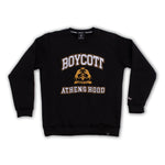 A.H.B. (1O YEARS ANNIVERSARY) BLACK EMBROIDERED  "ATHENS STREET COLLEGE" CREWNECK COD:002-453-003