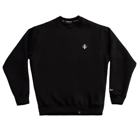 A.H.B. BLK EMBROIDERED "EMBLEM" CREWNECK COD:002-607-003