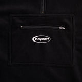 A.H.B. BLK EMBROIDERED "OVAL BOYCOTT" FLEECE COD:008-610-003