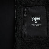 A.H.B. BLK "BOYCOTT TAG" SHERPA JACKET COD:020-612-003