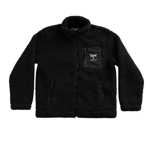 A.H.B. BLK "BOYCOTT TAG" SHERPA JACKET COD:020-612-003