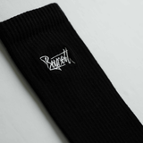 A.H.B. EMBROIDERY BLK "BOYCOTT TAG " SOCKS
