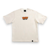 A.H.B. OFF WHITE EMBROIDERED "WIDSTYLE" OVERSIDED T-SHIRT COD:003-566-001