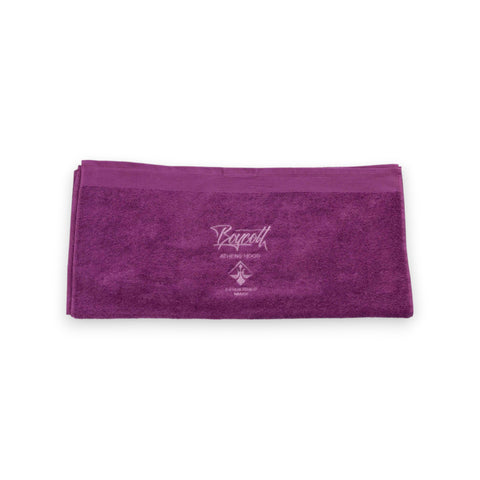 A.H.B. PURPLE "BOYCOTT TAG" BEACH TOWEL