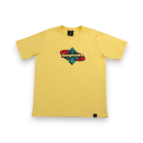 A.H.B. POP CORN YELLOW "BOYCOTT" T-SHIRT COD:003-579-045