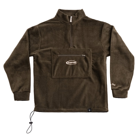 A.H.B. CHAKI EMBROIDERED "OVAL BOYCOTT" FLEECE COD:008-610-011