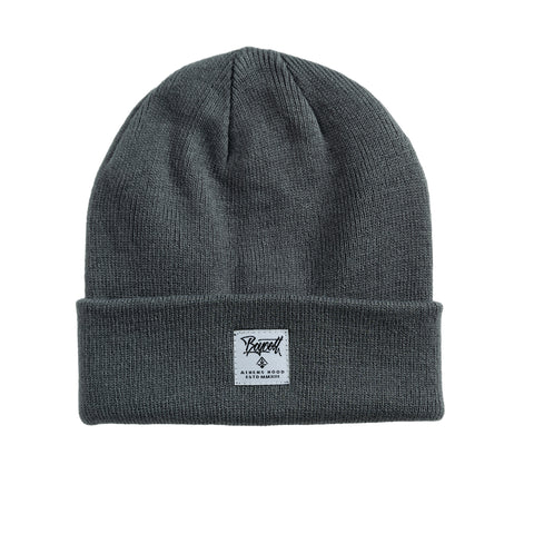 A.H.B. DARK GREY "BOYCOTT TAG" BEANIE