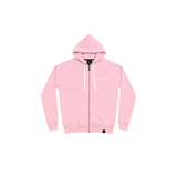 A.H.B. EMBROIDERY BABY PINK "B EBLEM" LIGHT ZIP HOODIE