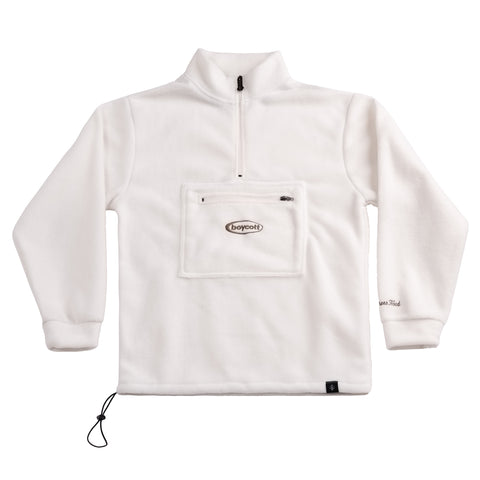 A.H.B. OFF WHITE EMBROIDERED "OVAL BOYCOTT" FLEECE COD:008-610-002