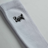 A.H.B. EMBROIDERY WHITE "BOYCOTT TAG " SOCKS