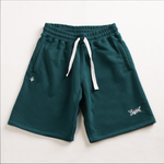 A.H.B. CYPRESS GREEN "BOYCOTT TAG" EMBROIEDED SHORTS COD : 070-345-005
