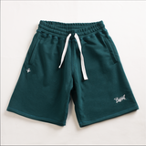A.H.B. CYPRESS GREEN "BOYCOTT TAG" EMBROIEDED SHORTS COD : 070-345-005
