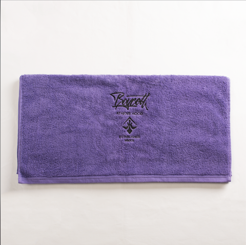 A.H.B. PURPLE "BOYCOTT TAG" BEACH TOWEL