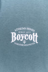 A.H.B. DUSTY BLUE EMBROIDERED "BOYCOTT" HOODIE COD:001-427-035