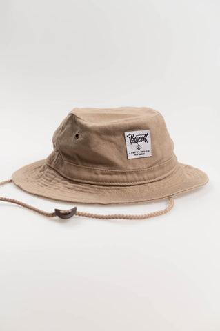 A.H.B. BEIGE SAFARI "BOYCOTT PATCH" BUCKET HAT COD:024-438-037