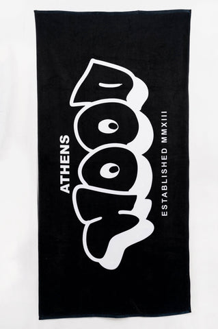 A.H.B. BLACK "HOOD" BEACH TOWEL