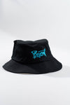 A.H.B. BLACK "BLUE BOYCOTT TAG" BUCKET HAT COD:023-434-003