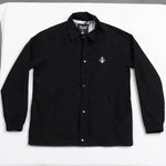 A.H.B. BLACK EMBROIEDED "LOGO BOYCOTT" COACH JACKET  COD:061-439-003