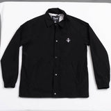A.H.B. BLACK EMBROIEDED "LOGO BOYCOTT" COACH JACKET  COD:061-439-003