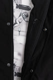 A.H.B. BLACK EMBROIEDED "LOGO BOYCOTT" COACH JACKET  COD:061-439-003