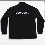 A.H.B. BLACK EMBROIEDED "LOGO BOYCOTT" COACH JACKET  COD:061-439-003
