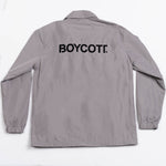 A.H.B. GREY EMBROIEDED "LOGO BOYCOTT" COACH JACKET  COD:061-439-002