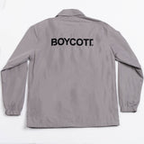A.H.B. GREY EMBROIEDED "LOGO BOYCOTT" COACH JACKET  COD:061-439-002