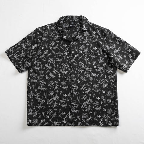 A.H.B. X HAVANA CLUB BLACK "LOGO PATTERN" SHIRT  COD : 042-352-034